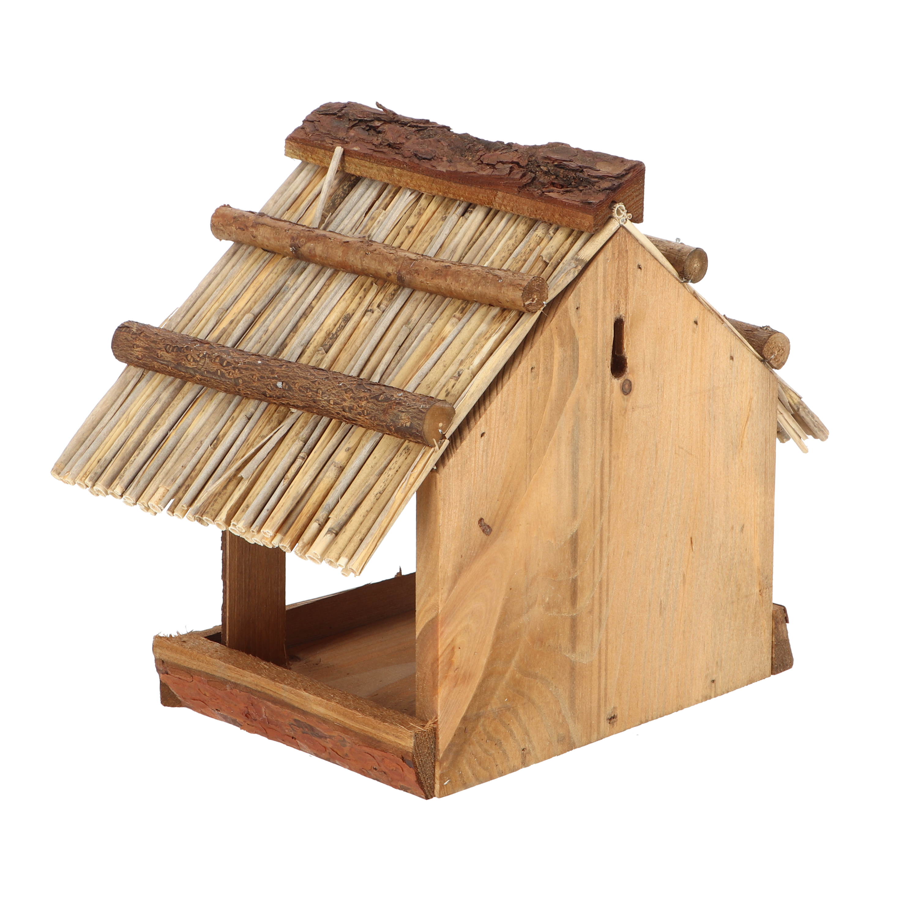 Futterhaus für Wand mit Strohdach