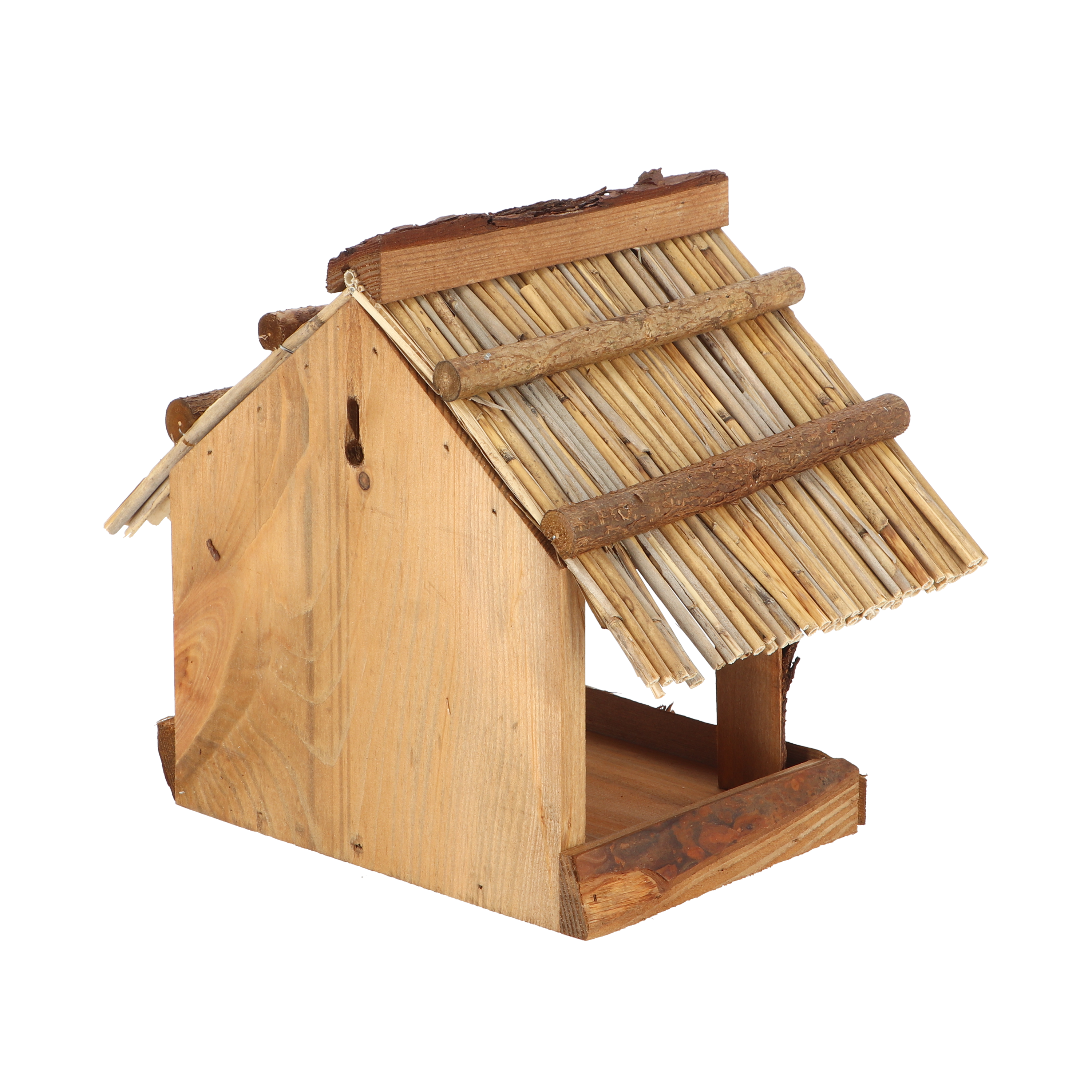 Futterhaus für Wand mit Strohdach