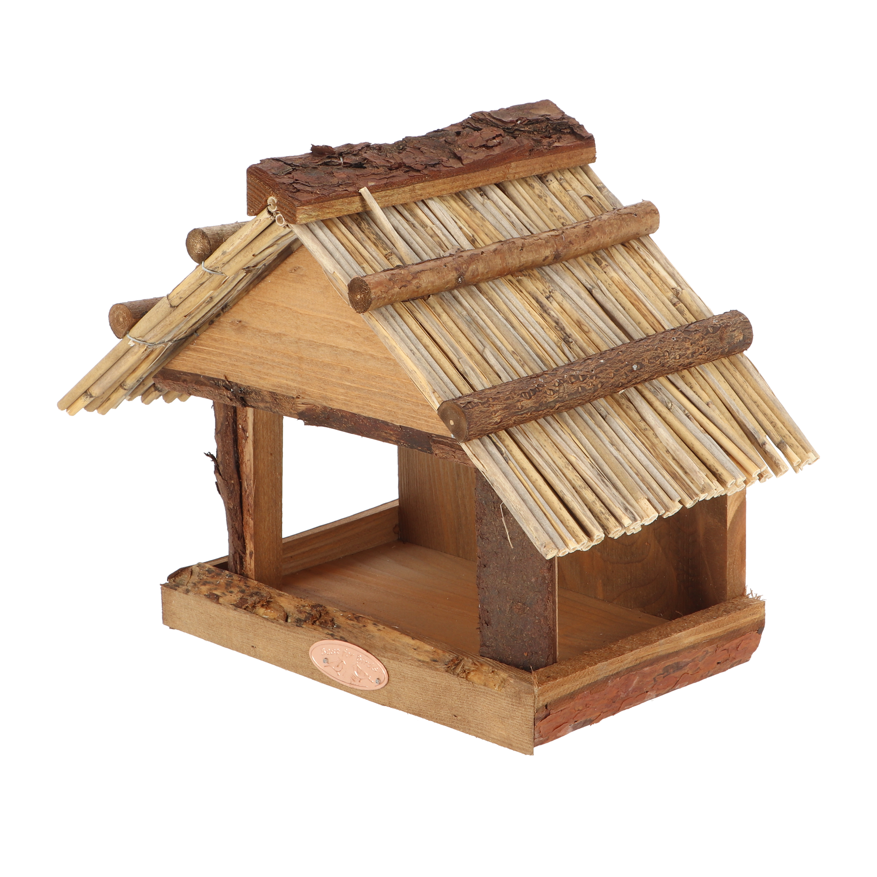 Futterhaus für Wand mit Strohdach